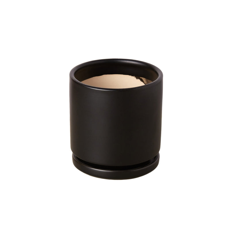 cylinder-pot-4-inch in black color