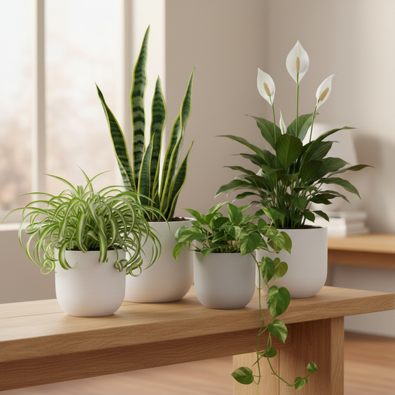 Air Purifying Plant Houseplant Bundle in decorative pots | Save and enjoy