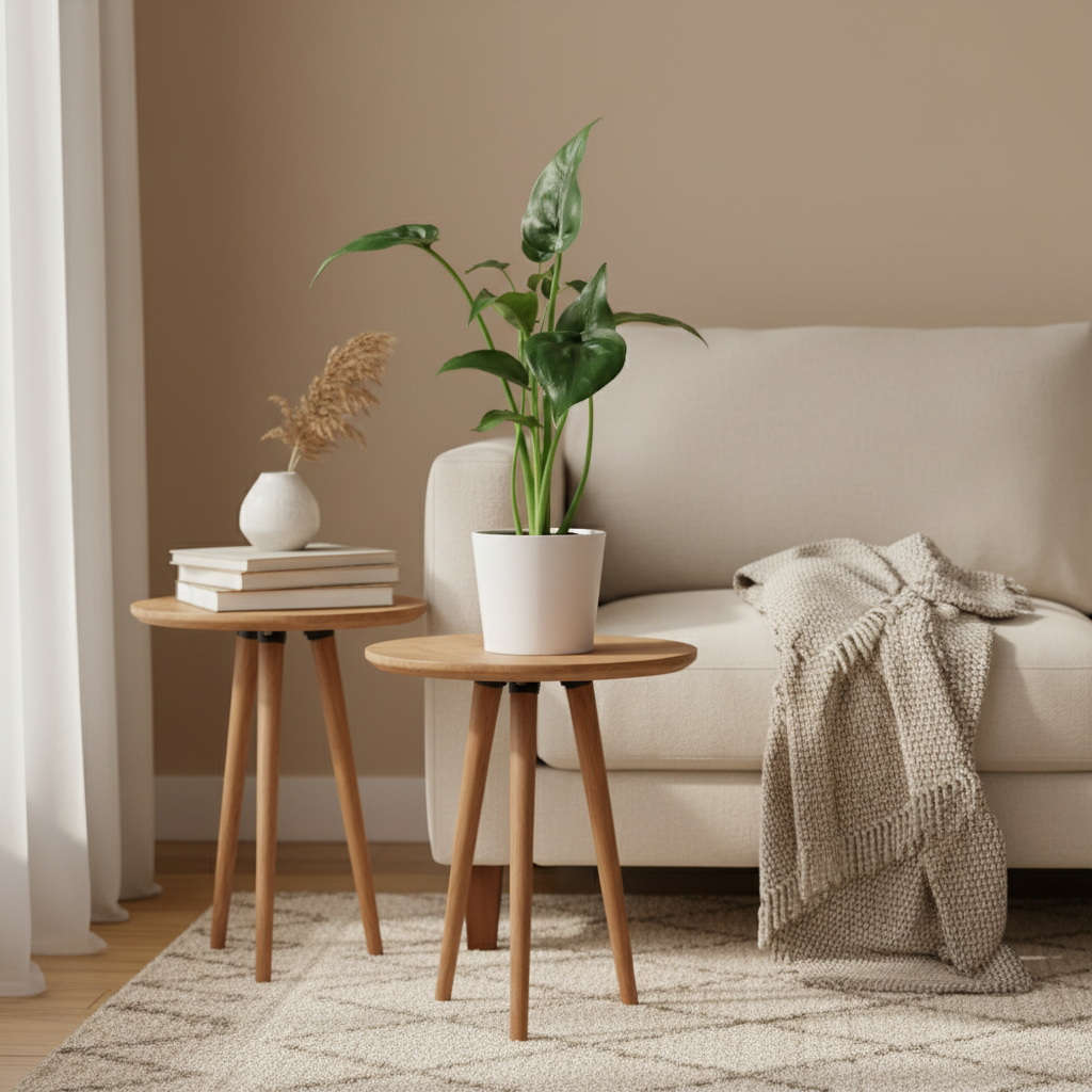 Alocasia Tiny Dancer in living room setting - available at All About Planties™.