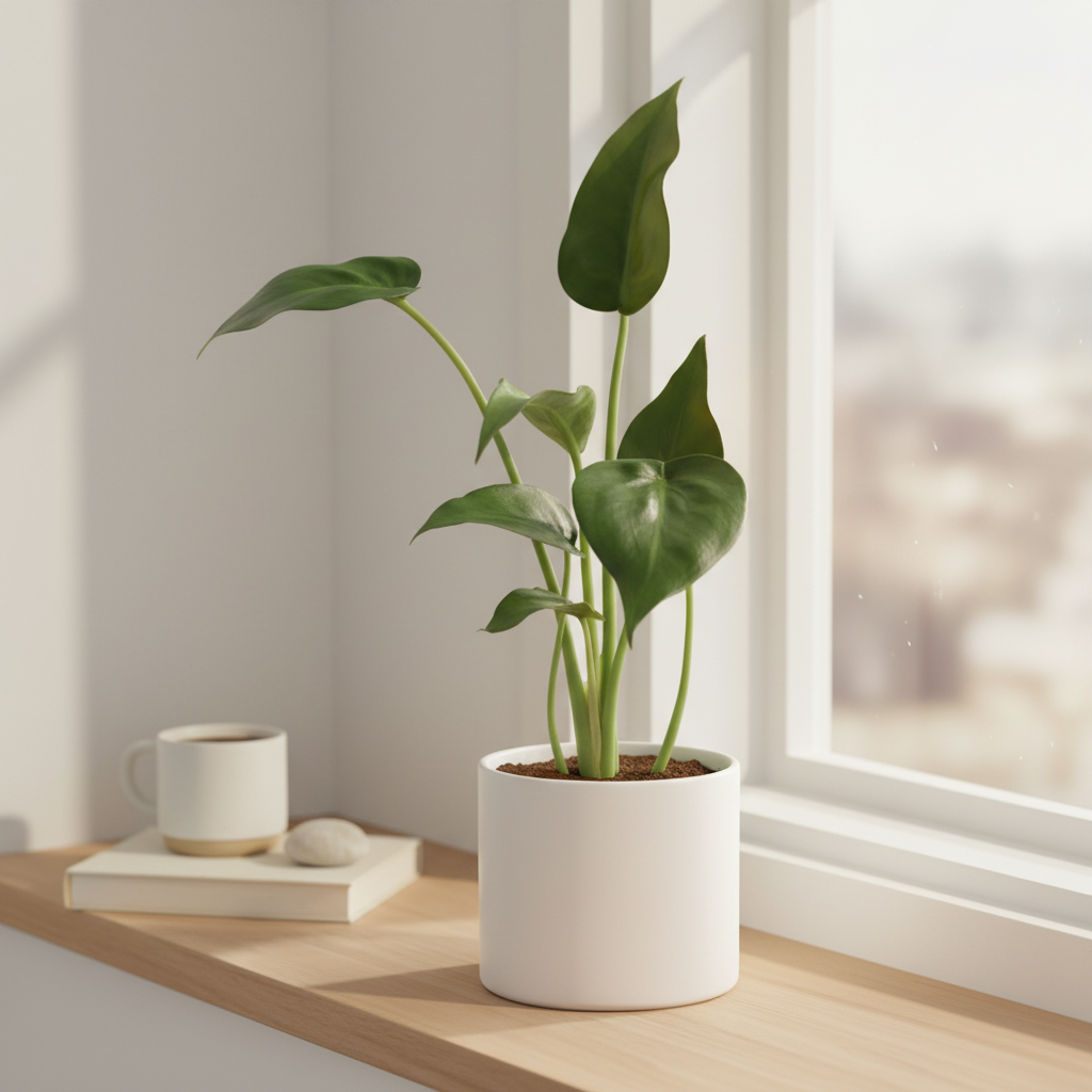 Alocasia Tiny Dancer near window - available at All About Planties™.