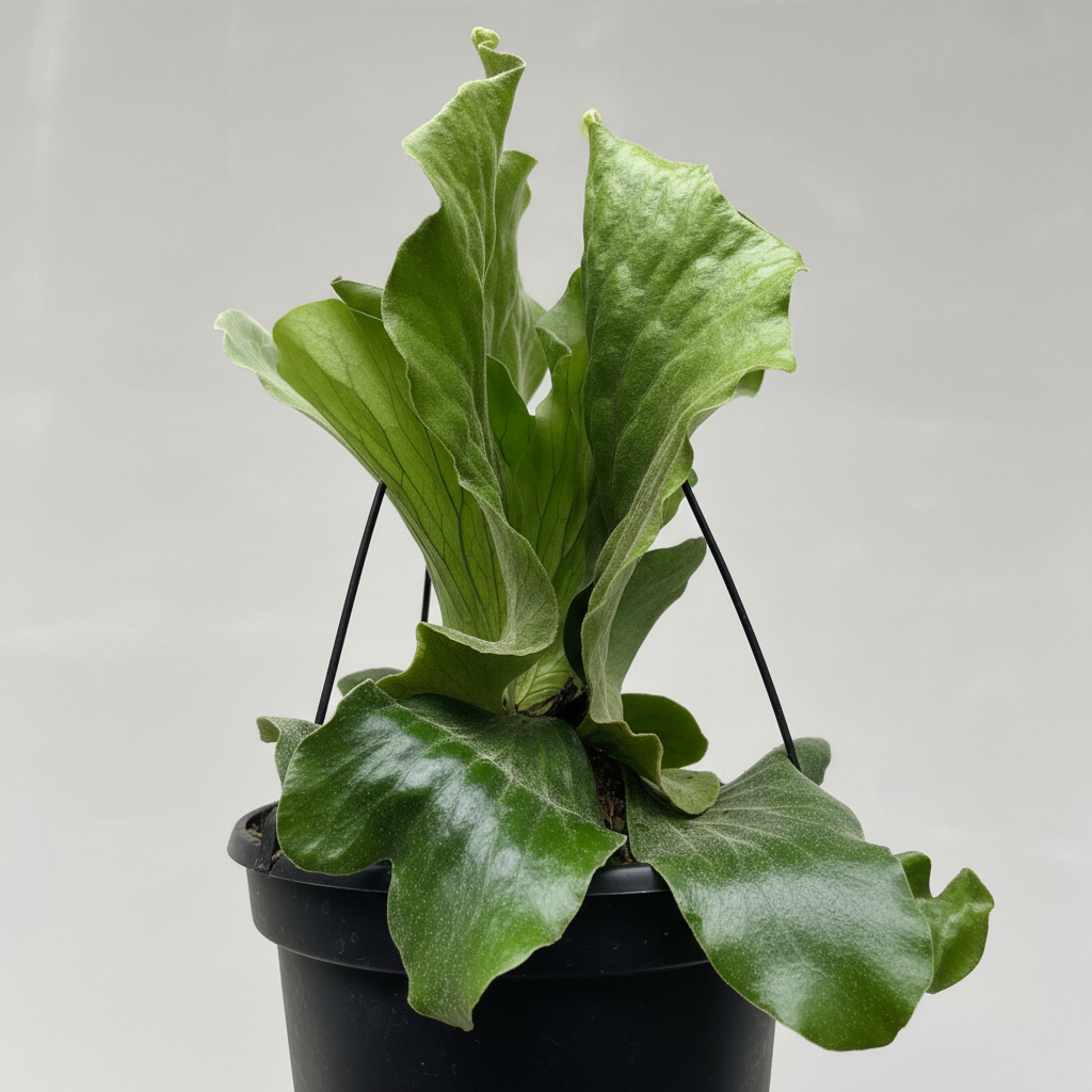 Elgant Elephant Ear Staghorn Fern Close-up | Easy Care Indoor Plant | All About Planties