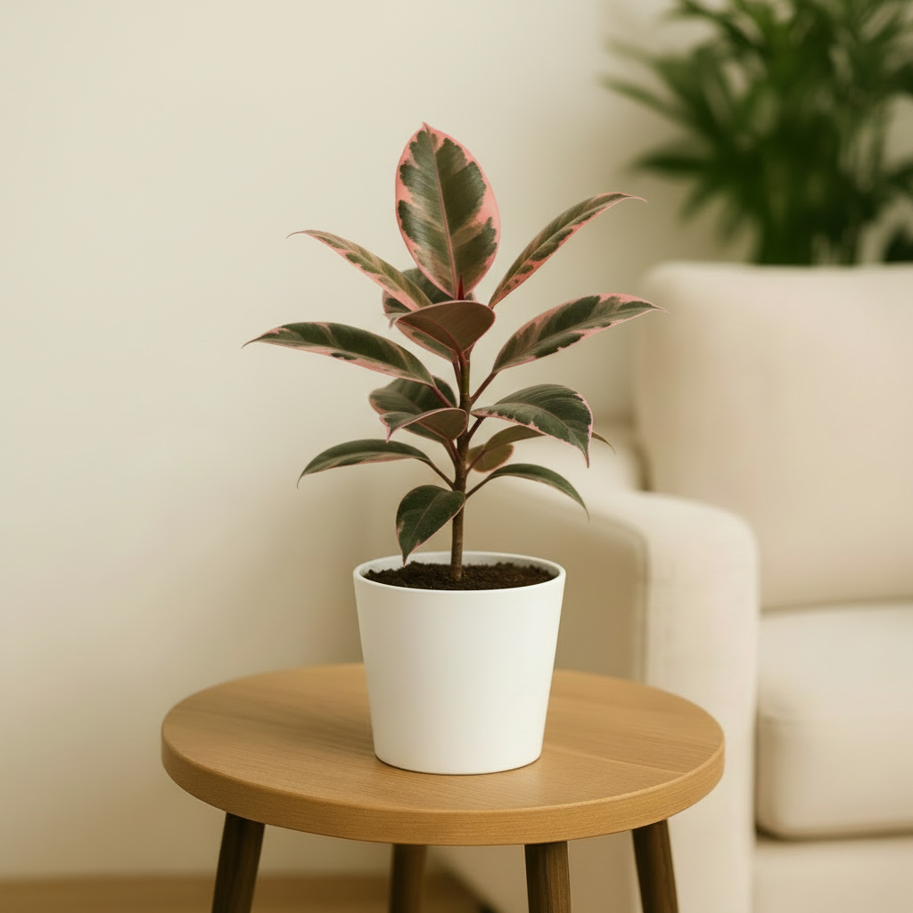 Ficus Elastica 'Ruby Pink' Baby - Nursery Pot