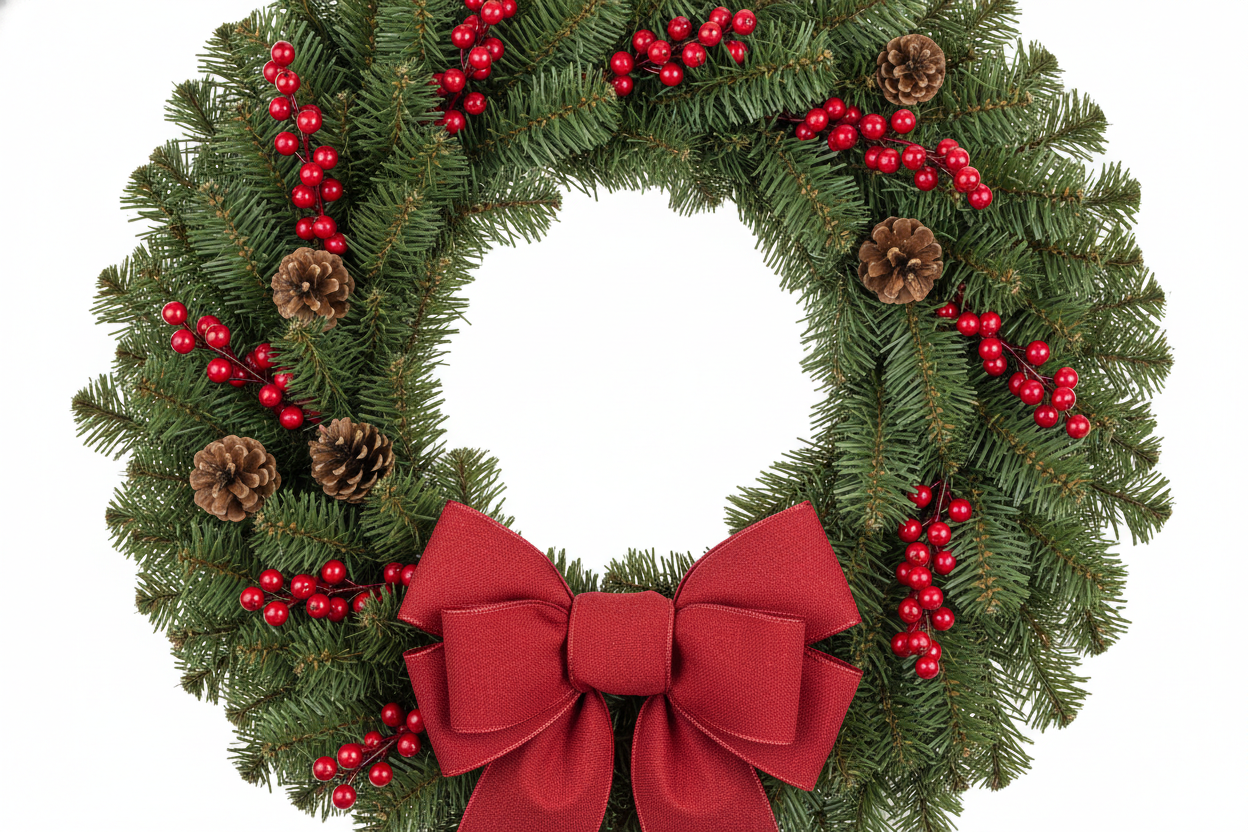 Fraser Fir Wreath 22 inch with accurate short dense needles
