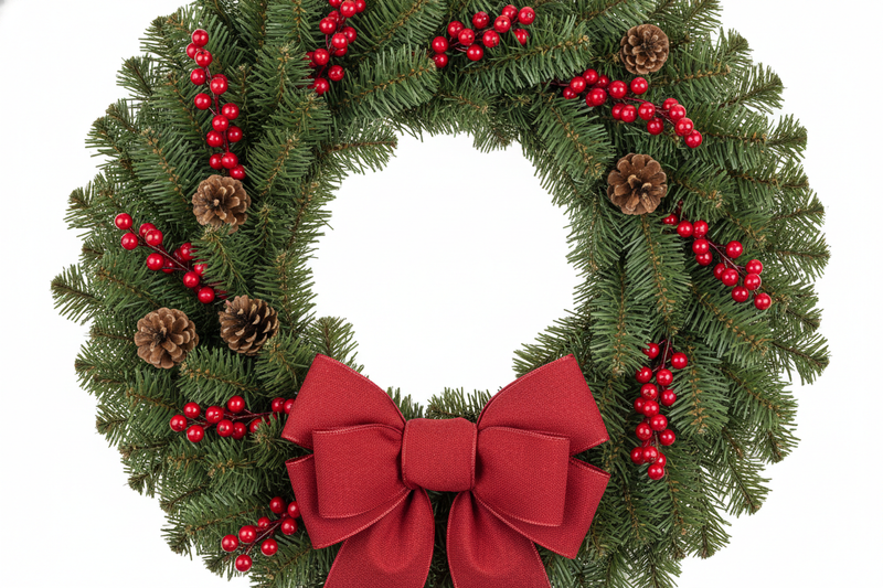 Fraser Fir Wreath 22 inch with accurate short dense needles