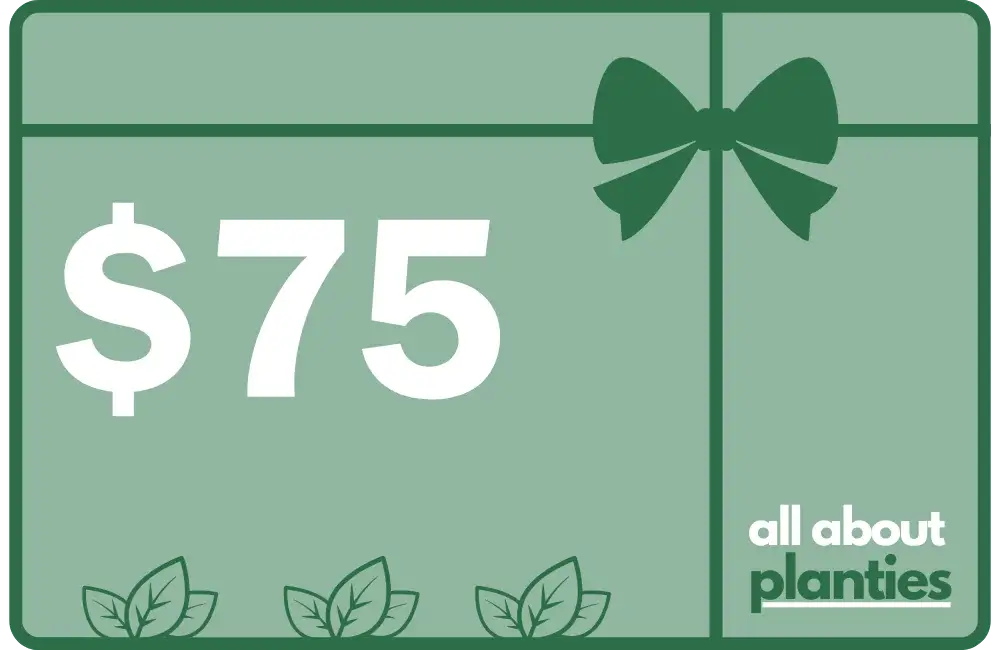 GIFT CARD $75 ALL ABOUT PLANTIES