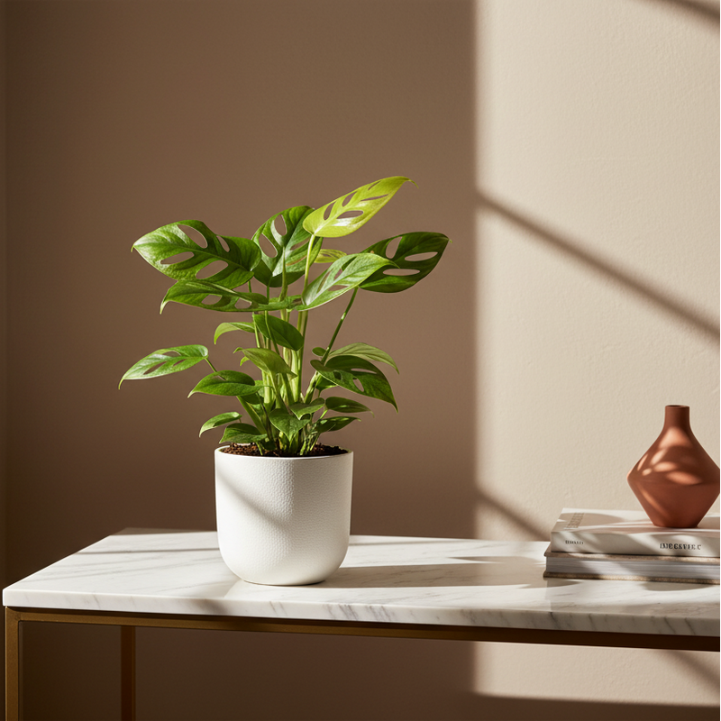 Mini Monstera hyper-realistic lifestyle image