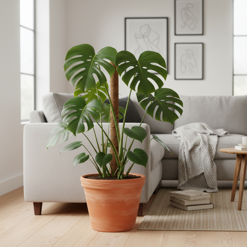Monstera Deliciosa lifestyle - modern tropical display