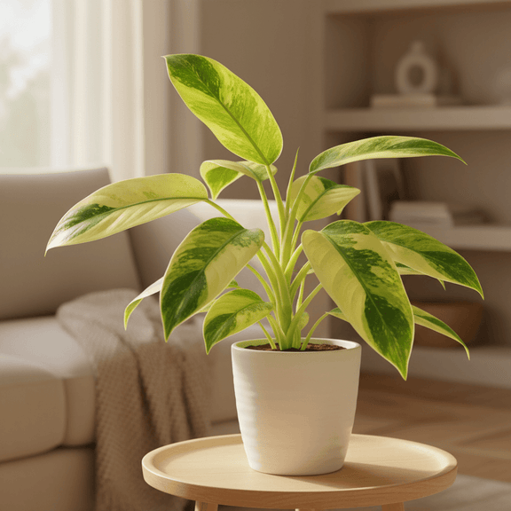 philodendron juane bo Philodendron Jose Buono (Philodendron hederaceum 'Jose Buono') Variegated Live Houseplant 4" Pot