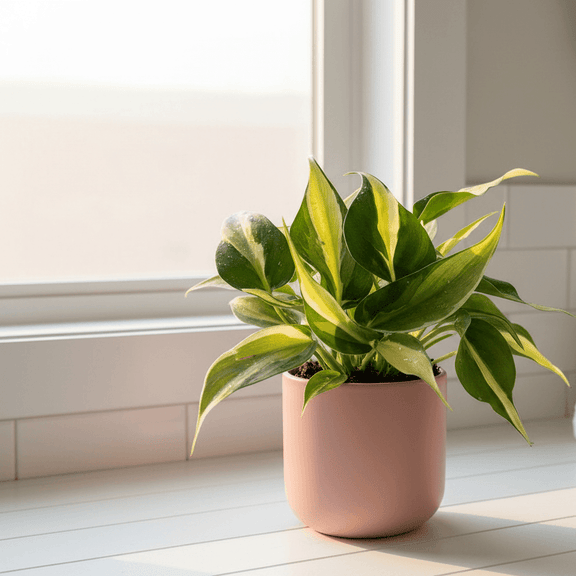 house plants with stripes Philodendron 'Silver Stripe'