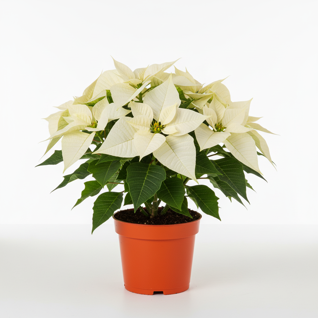 Poinsettia White hero image - Holiday Plant - All About Planties