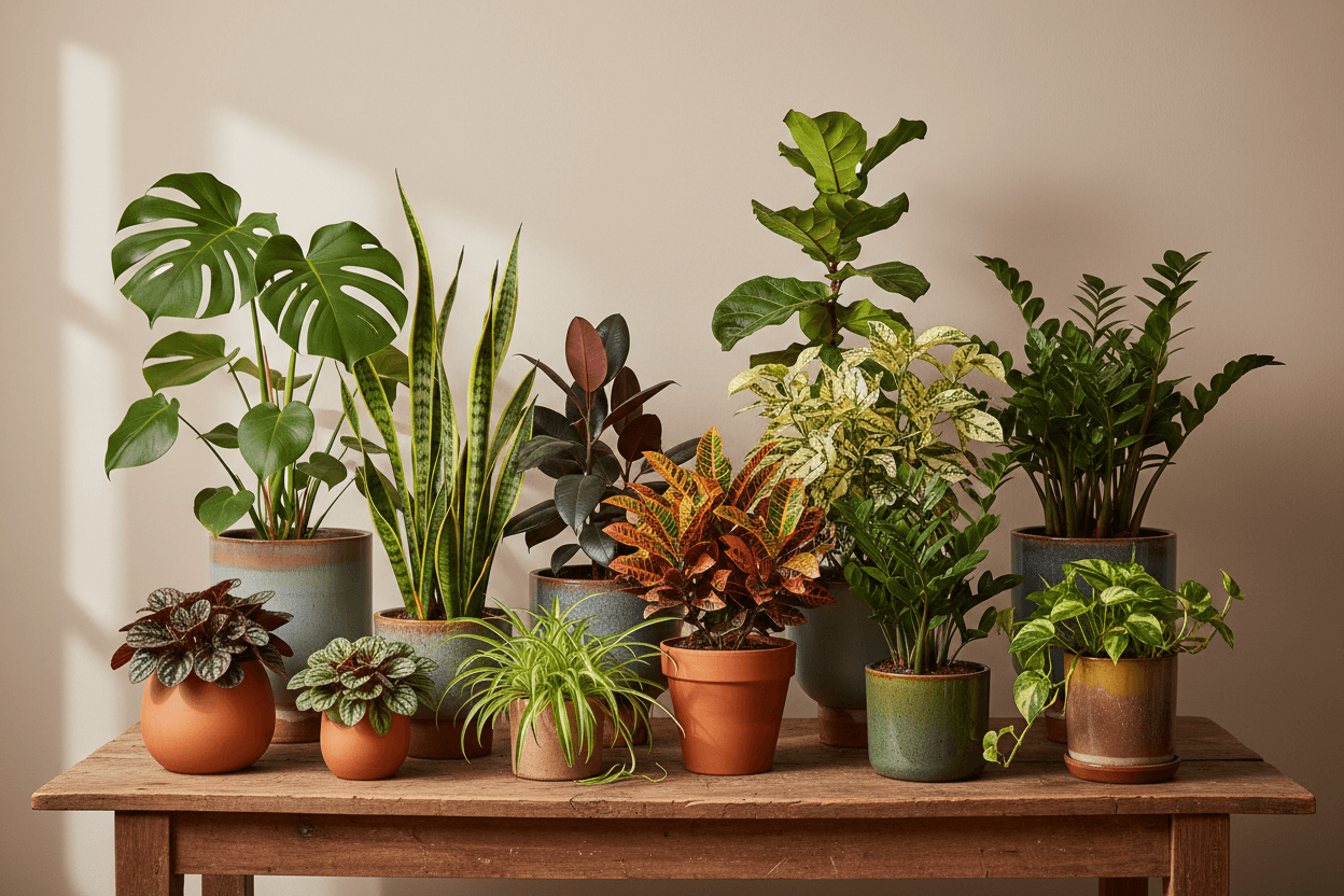 Realistic plant variety collection image