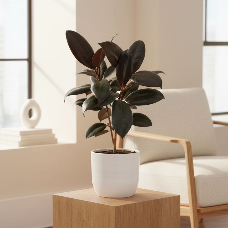 Rubber Plant Burgundy Indoor Plant available by All About Planties