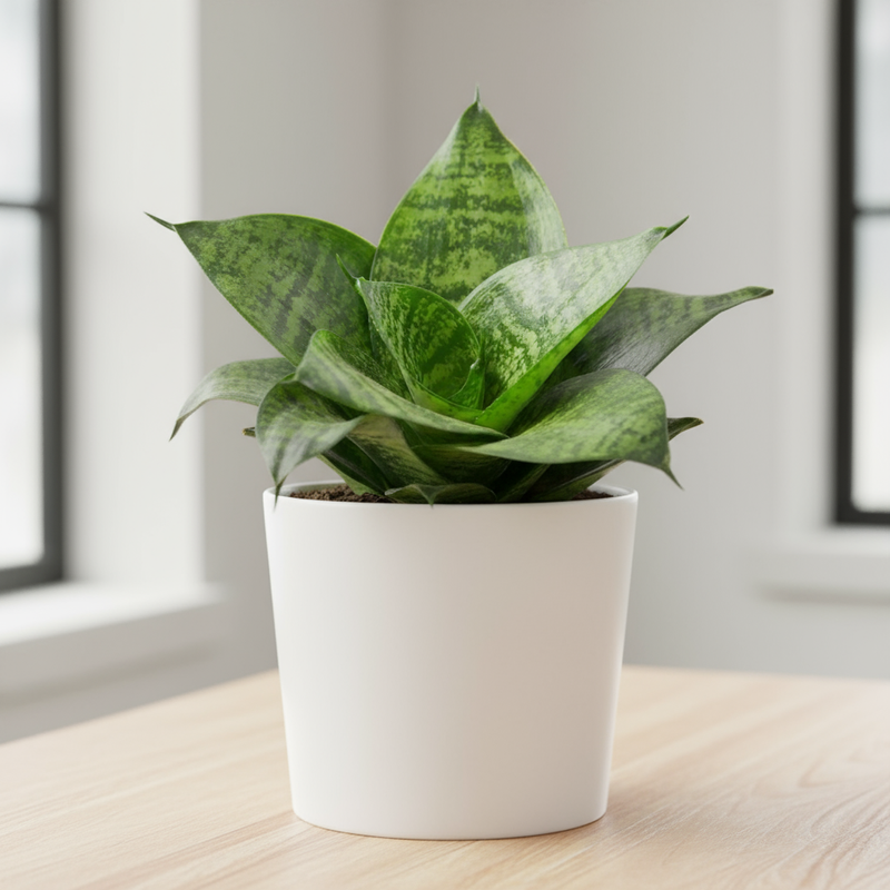 Close-up of Snake Plant Black Robusta available for All About Planties™