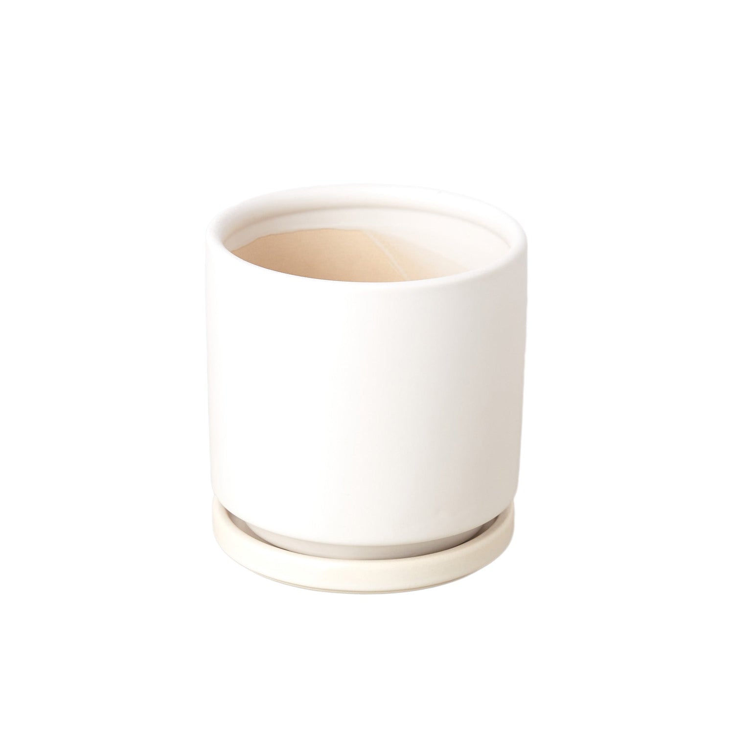 cylinder-pot-4-inch in white color