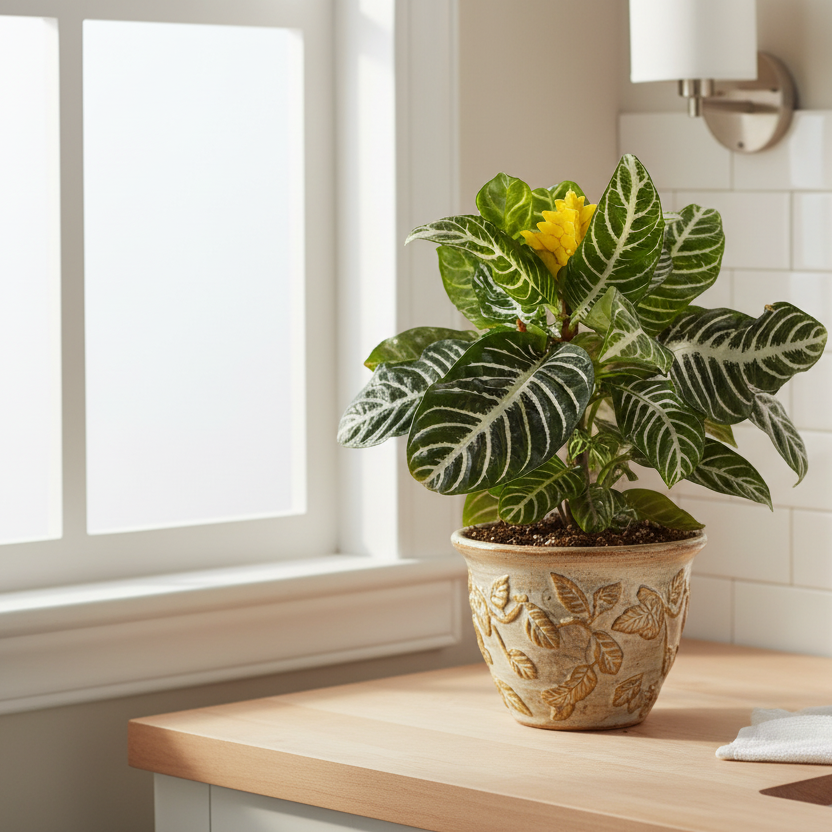 Zebra Plant (Aphelandra Squarrosa) - Striped Tropical Flowering